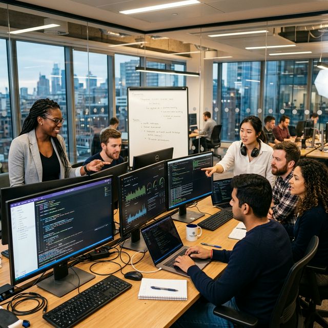 TheHiTech Solutions team collaborating